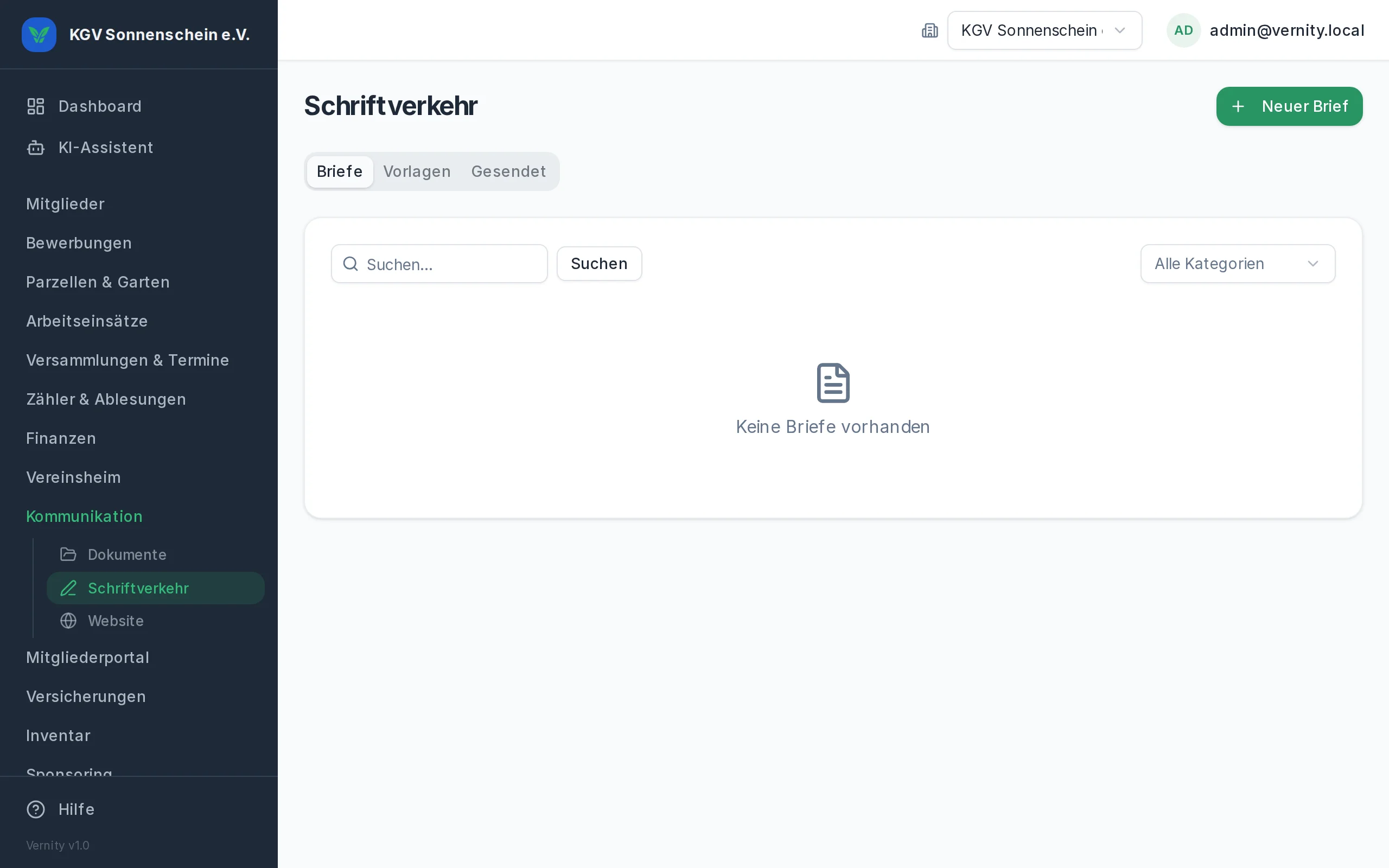 Newsletter und Schriftverkehr